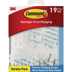 Command Strips & Hooks 53-Piece Variety Pack - Pack of 4 Residential Use, Standard Application