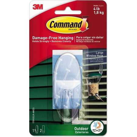 Command Strips Large Clear Outdoor Window Hook