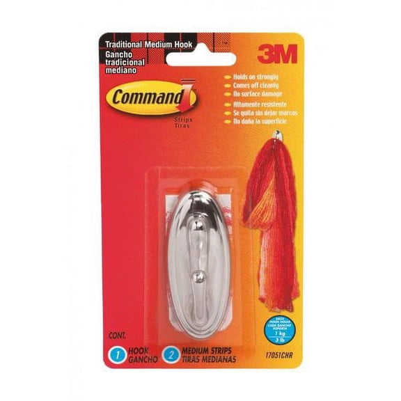 Command Trad Hook Chrome Med