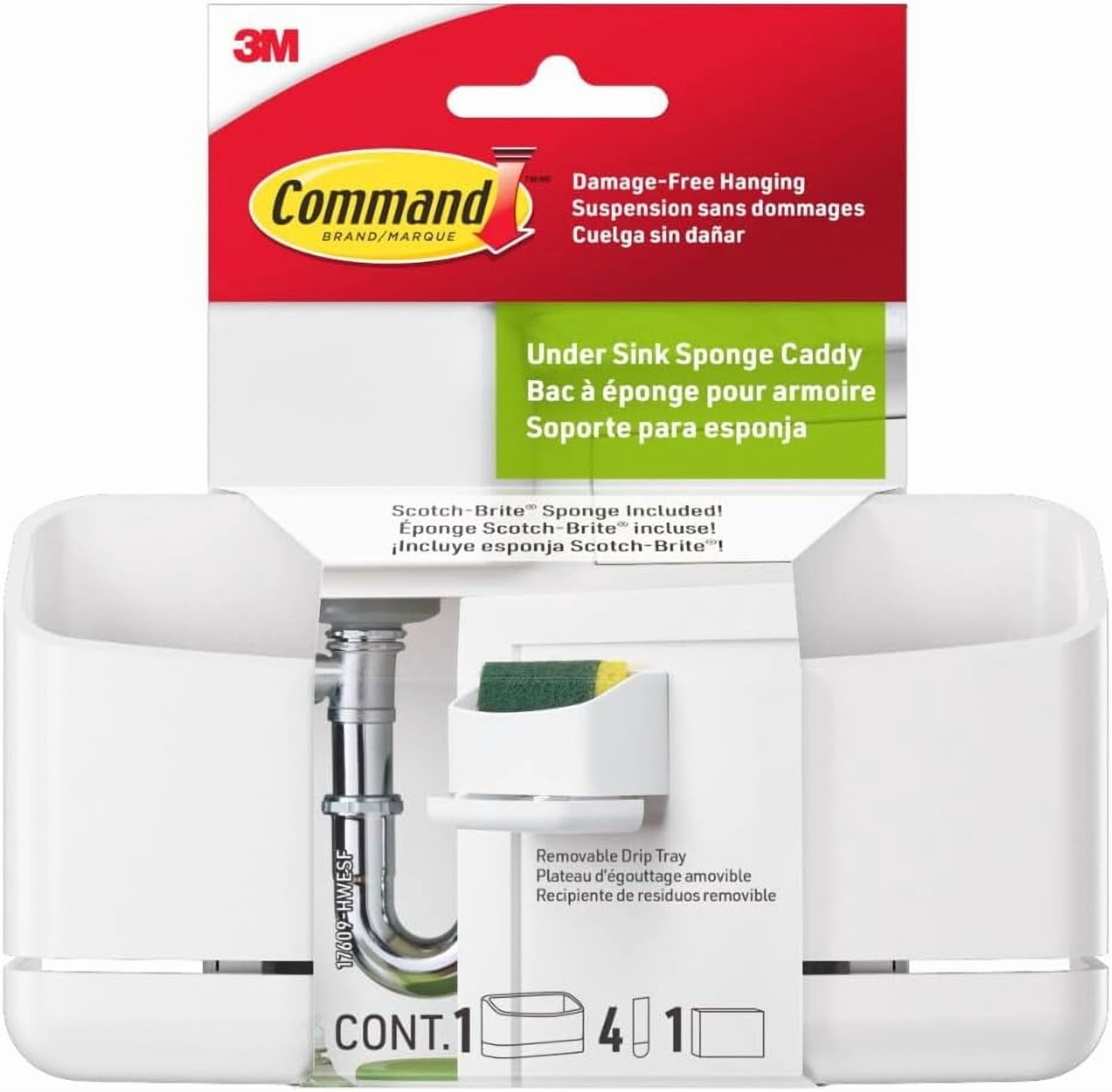 Command Under Sink Sponge Caddy, 1 pack per inner - Walmart.com