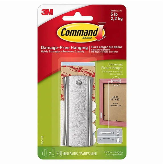 Command Universal Picture Hanger, 1 Hanger, 2 Strips Per Pack