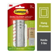 Command Universal Picture Hanger, 3 Hangers, 6 Strips Per Pack