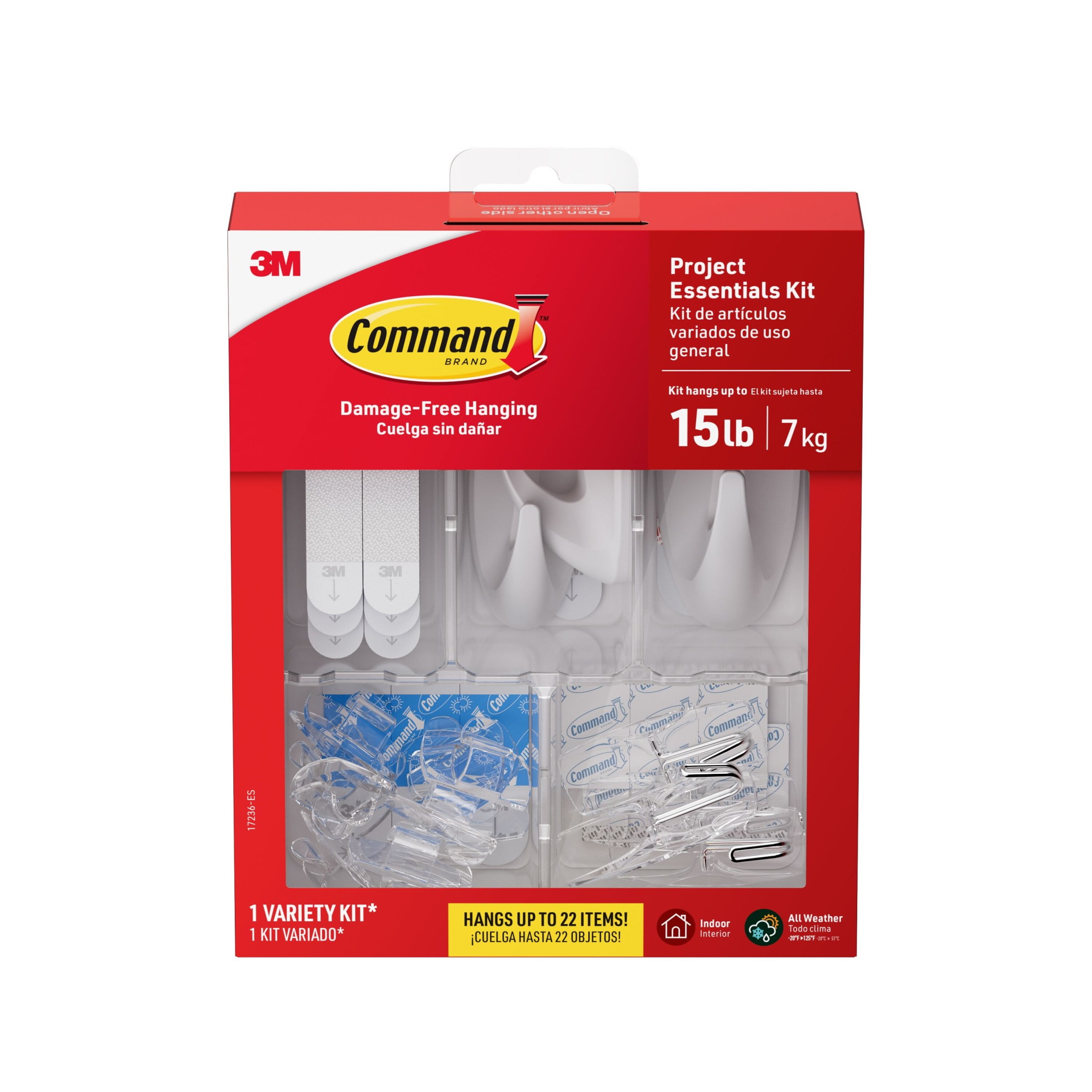 Command 4th of July Decorations Kit, Variety Pack, Holds 15 lbs, Picture Hangers, Outdoor, Designer, and Wire Hooks, 31 Pieces