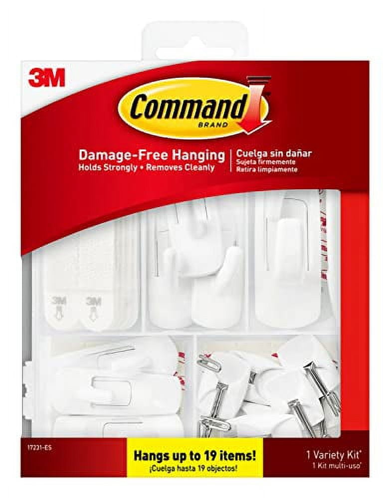 Command Variety Pack, Picture Hanging Strips, Wire Hooks and Utility Hooks, Damage Free Hanging Variety Pack for Up to 19 Items, 1 Kit - Walmart.com