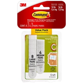 Command White Picture Hanging Strips Variety Pack, 1 Each, 2 Pack