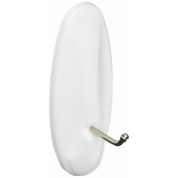 Command Wire Hook, White, Large, 1 Hook, 2 Strips/Pack