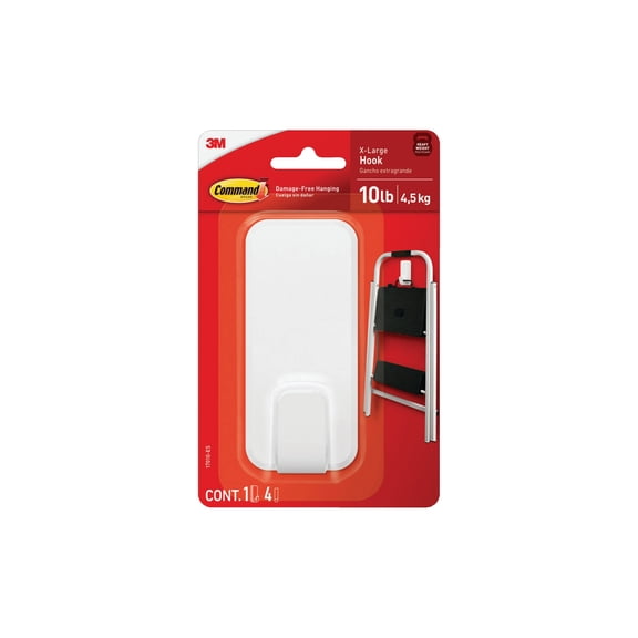 Command X-Large Adhesive Hook - Pack of 4