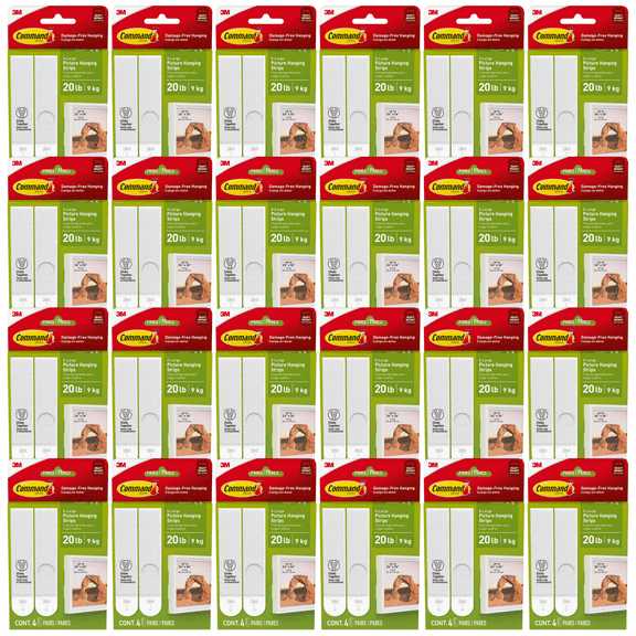 Command X-Large Picture Hanging Strips: 4 pairs (White) [24-pack] 17217-ES