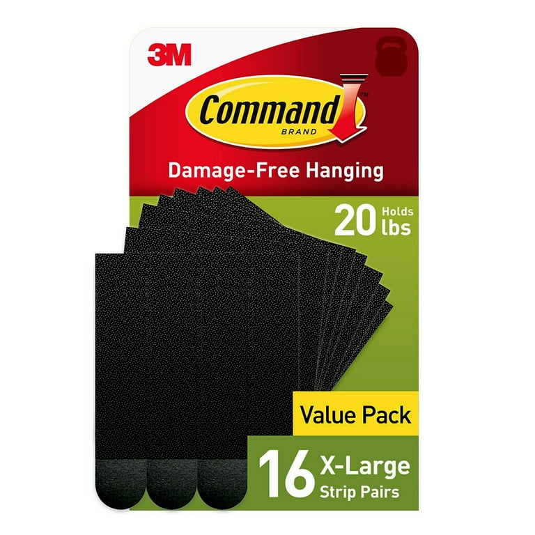 3M Command Black Large Picture Hanging Strips 16 lb 4 pk 3M Command Black Large Picture Hanging Strips 16 lb 4 pk
