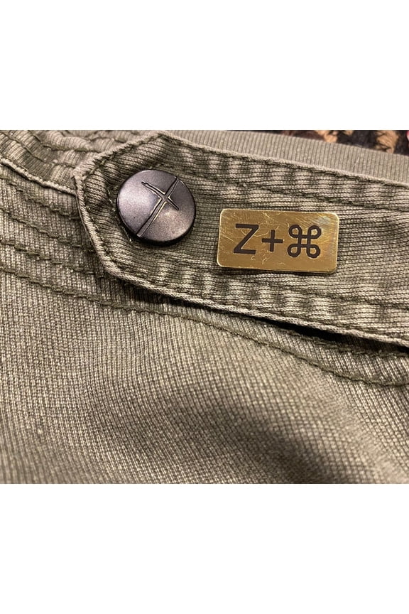 Command Z Undo Photography Graphic Design Golden Enamel Pin Brooch for Jacket Tote Hand Bag