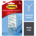 thumbnail image 1 of Command clear large crystal hook, 1 hook, 2 strips/pack, 3 pack, 1 of 2