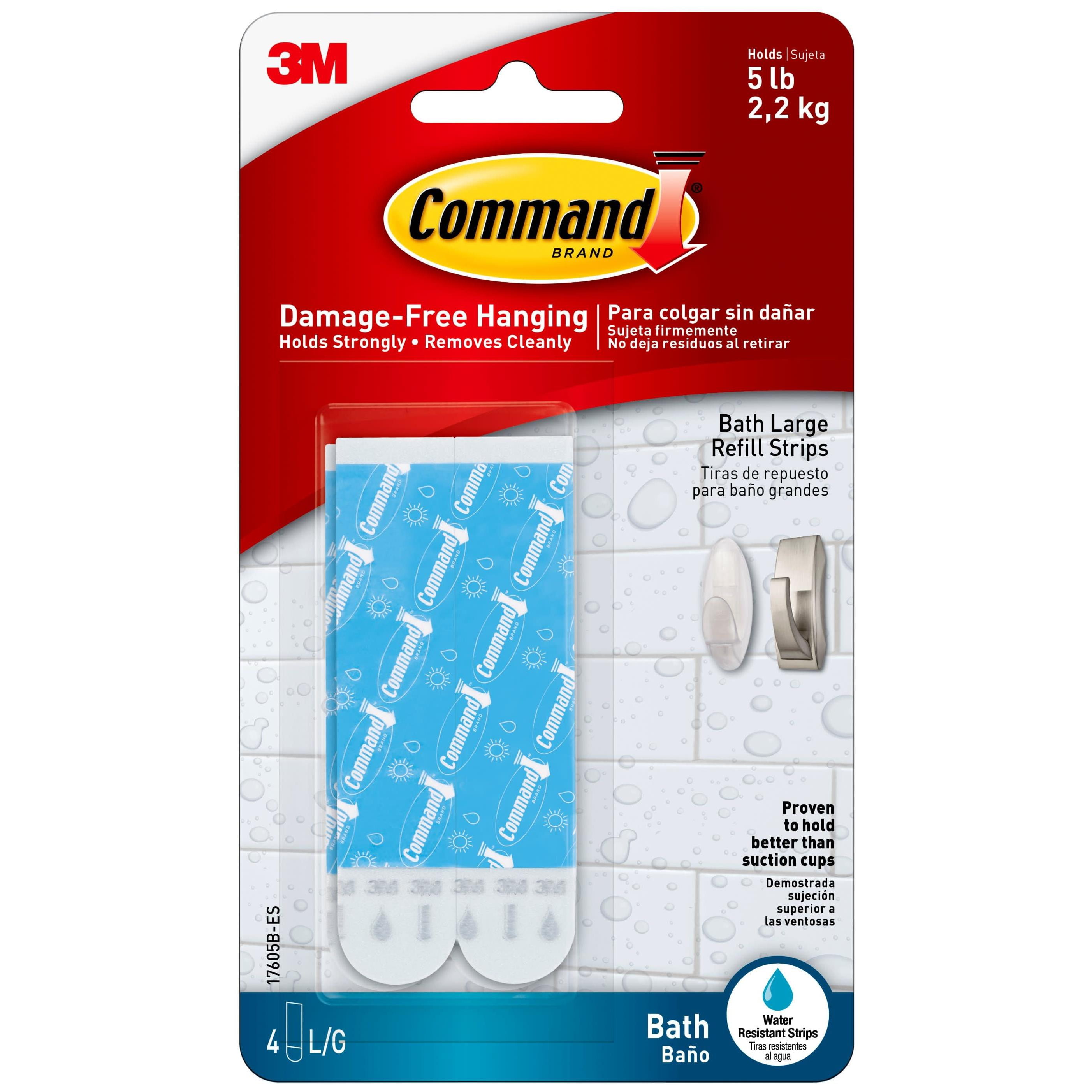 Command refill strips, blue, large, 4 strips/pack,  4 pack