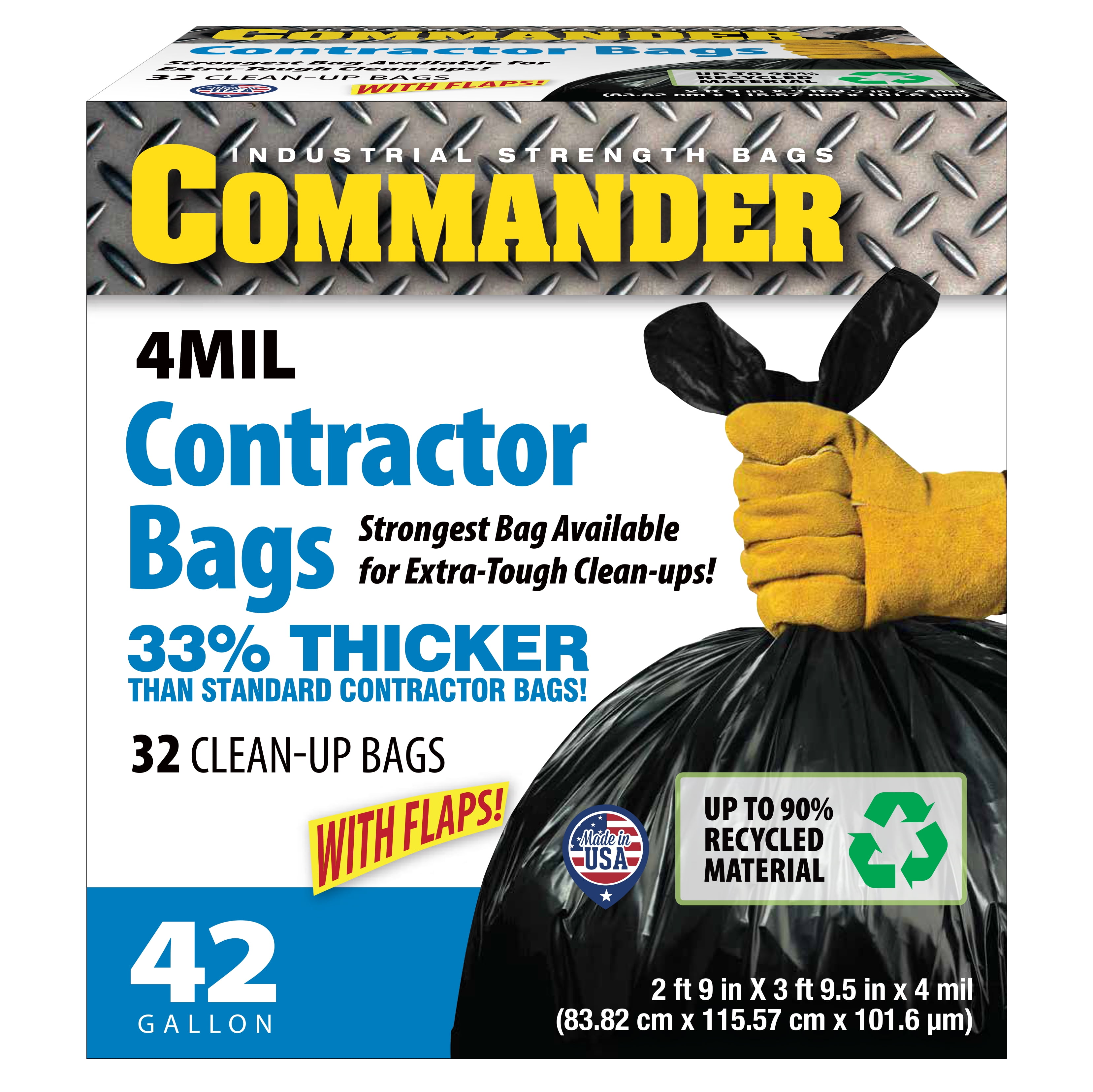 32 x 45 3 mil 42 Gal Contractor Bags