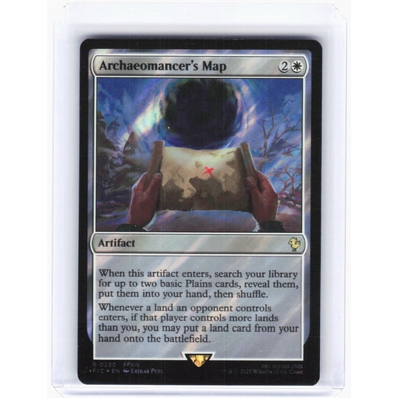 Near Mint Foil Rare #230 Archaeomancer's Map Surge Commander Final Fantasy Magic Trading Card