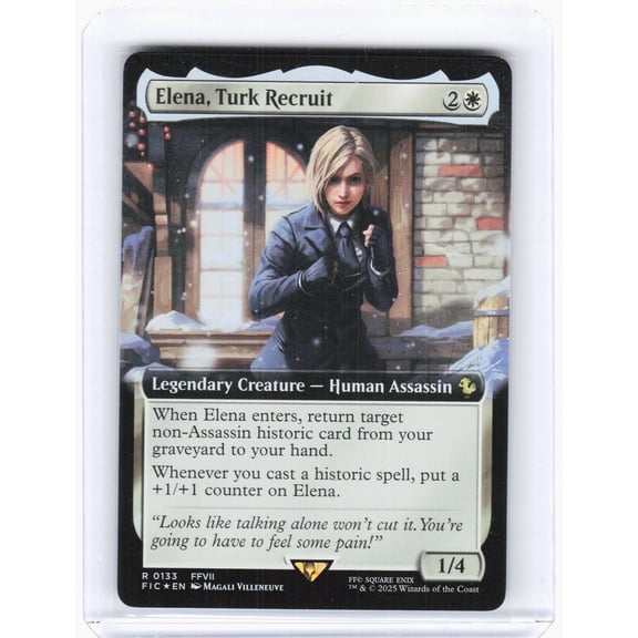 2025 Magic: The Gathering Commander FINAL FANTASY Elena Turk Recruit Extended Art Foil Rare #131