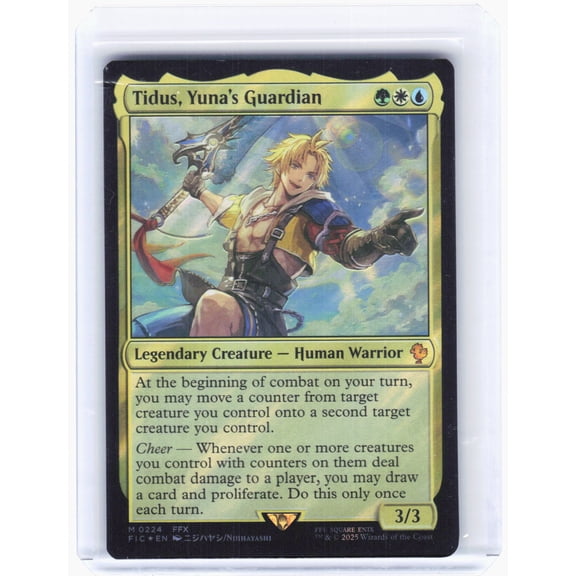 2025 Wizards of the Coast Commander FINAL FANTASY Mythic #224 Tidus Yuna's Guardian Surge Foil
