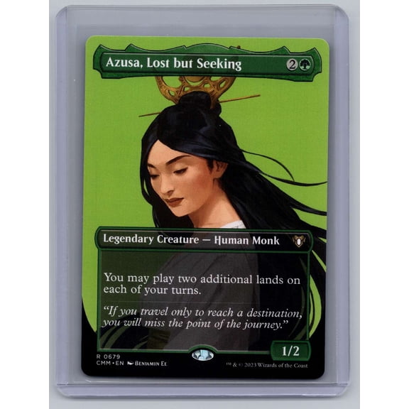 Commander Masters Azusa Lost but Seeking Borderless Profile Art 0679 Trading Card