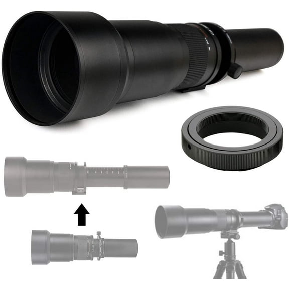 Commander Optics 650-1300mm f/8-16 HD Telephoto Zoom Lens for Canon M200, M100, M10, M6, M6 Mark II, M5, M3, M2 and EOS-M Mirrorless Digital Cameras