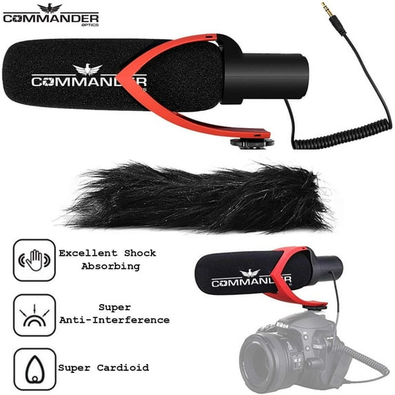 Commander Optics V30 Professional Directional Condenser Shotgun Video Microphone for Sony DSLR Cameras Including α33, α35, α37, α55, α65, α77 & More.