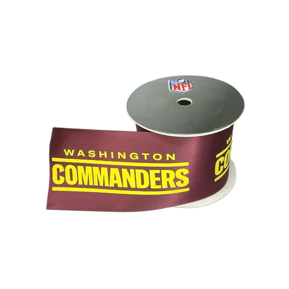 Commanders Printed Ribbon 2 1/4"-Inch Width, 15 Foot Spool - USA Licensed Bows