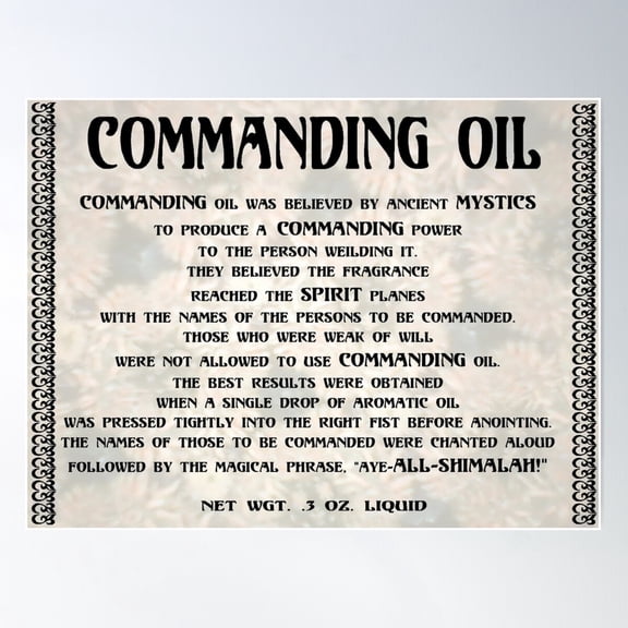 Commanding Oil Poster Wall Art Bedroom Wall Art