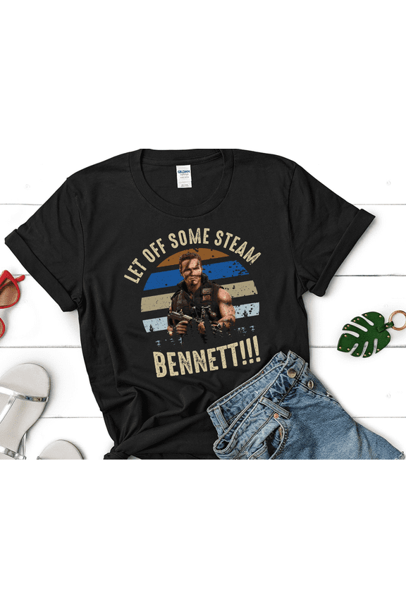 Commando "Let Off Some Steam, Bennett" Tee, John Matrix Shirt, Action Movie Fan Gift Shirt
