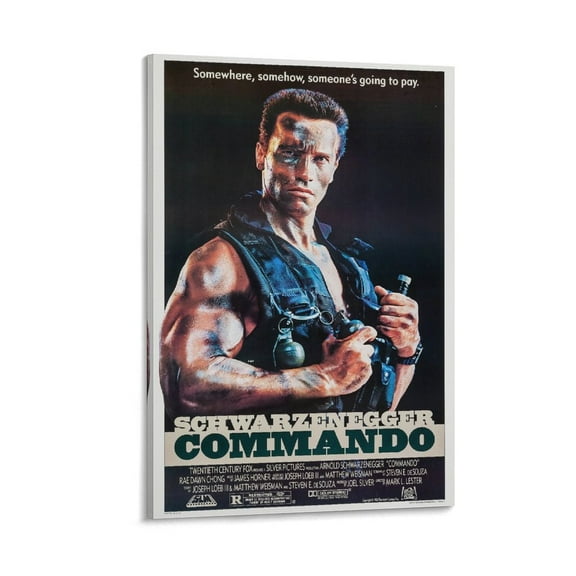 Commando Movie Poster Art Poster Canvas Painting Decor Wall Print Photo Gifts Home Modern Decorative Posters 08x12inch(20x30cm)