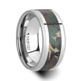 thumbnail image 1 of Commando Tungsten Wedding Ring With Military Style Jungle Camouflage Inlay, 1 of 4