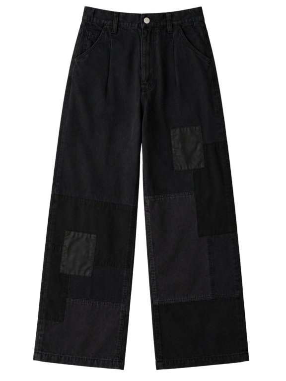 Comme Des Garçons Spliced Canvas Patchwork Wide-Leg Pants (Men's)