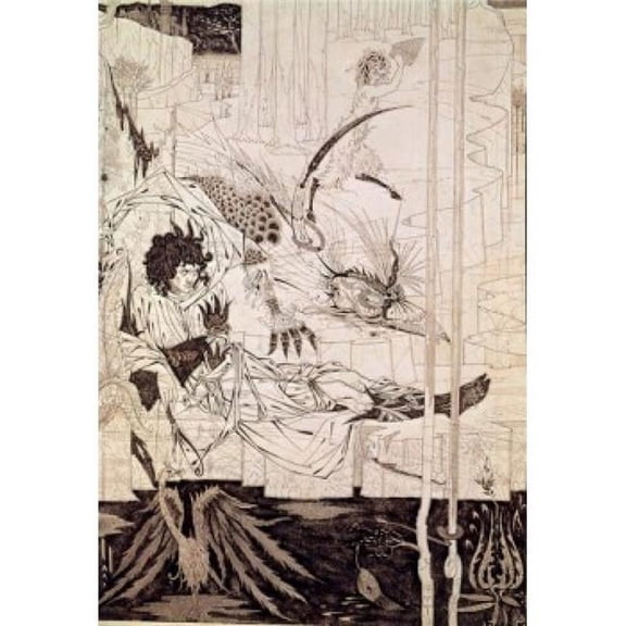 Comme Le Roi Arthur Vit La Bete by Aubrey Vincent Beardsley, 1871-1958 Poster Print, 24 x 36 - Large