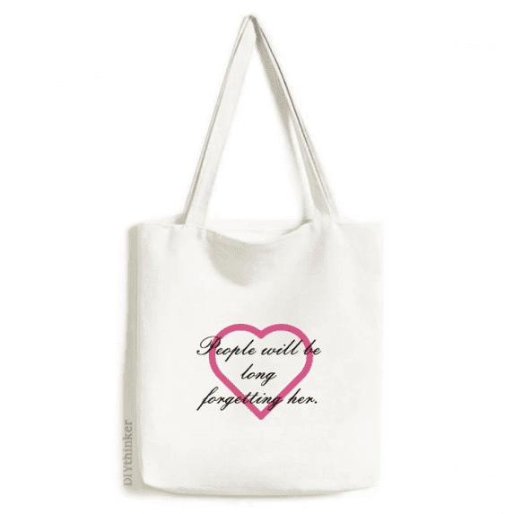 Commemorate Forgetting English Feelings Tote Canvas Bag Shopping Satchel Casual Handbag