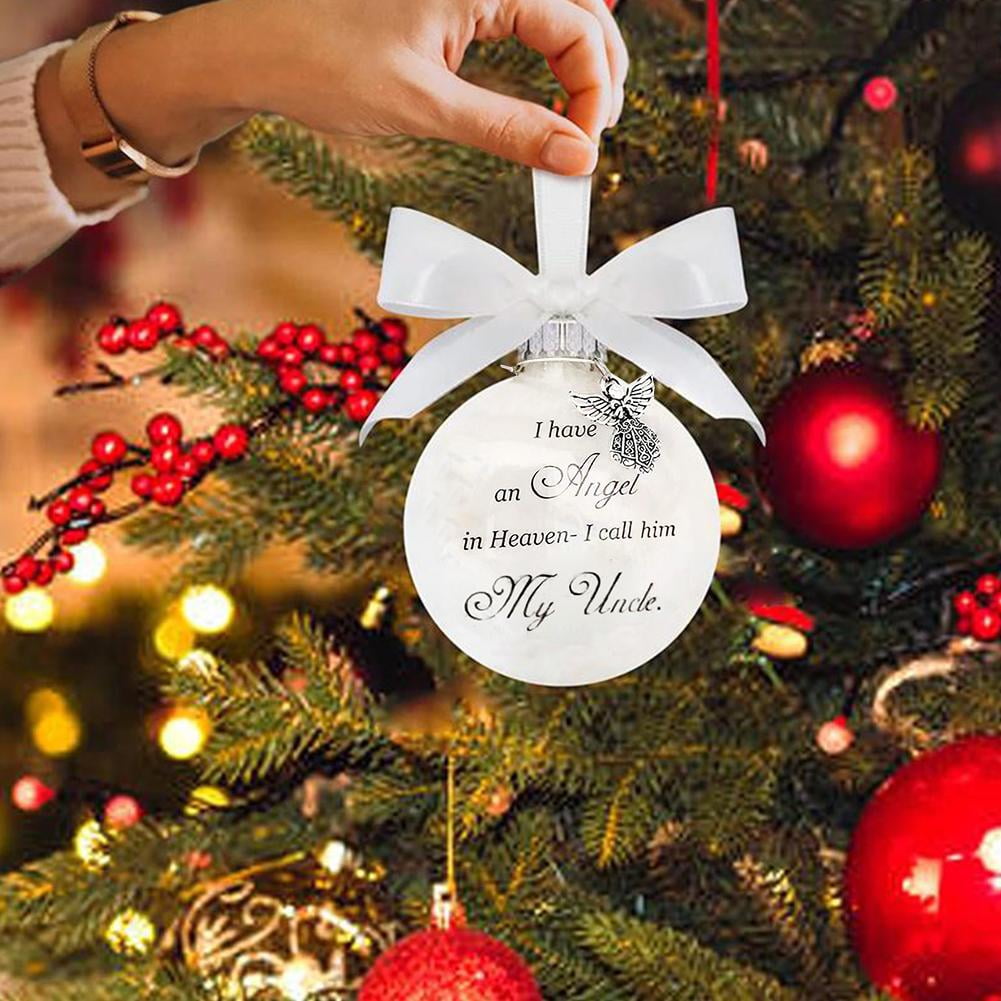 Commemorate Ornaments Feather Ball Angel In Heaven Memorial Ornament