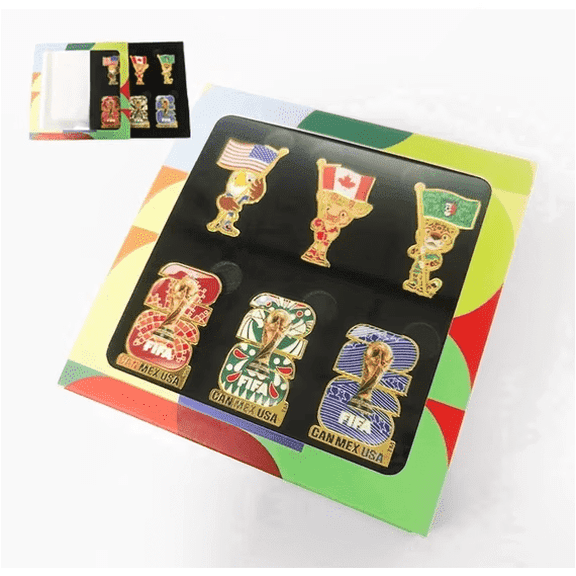Commemorative Badges 2026 Pins & Brooches, Aluminum, 6 Count