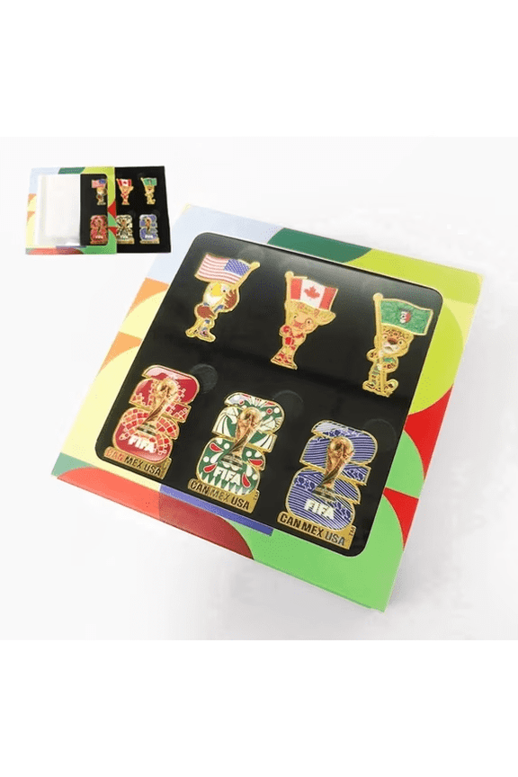 Commemorative Badges 2026 Pins & Brooches, Aluminum Alloy, 6 Count per Pack