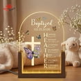 thumbnail image 1 of Commemorative Baptism Acrylic Table Light Personalized Christian Faith LED Decor Religious Keepsake Gift For Godparents And Adults, 1 of 5