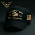 thumbnail image 1 of Commemorative Cap Eagle & Flag Embroidery, 250th Anniversary USA Celebration Baseball Hat, Durable Comfortable Fit for All Seasons, Green Color, 1 of 8