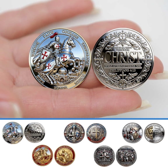 Commemorative Coin for History Enthusiasts, Collectible Memorabilia, Metal Historical Gift, Educational Display Piece, Unique Gift for Collectors, Decorative Artifact, Conversation Starter