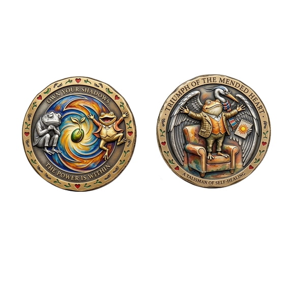 Commemorative Coin, Native Potato Frog Design Collectible Medal, Souvenir Art Coin, Unique Decorative Token for Collection, Gift, Desk Display & Hobby Use