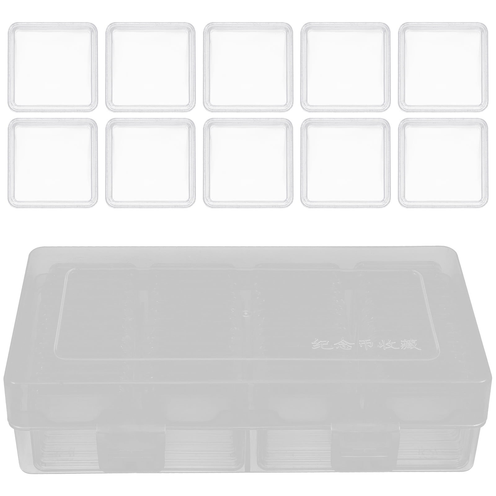 Commemorative Coin Storage Box Holders Transparent Capsules Coins Major
