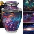 thumbnail image 1 of Commemorative Cremation Urns Cosmic Galaxy Metal Urn Large for Human Ashes, 1 of 13