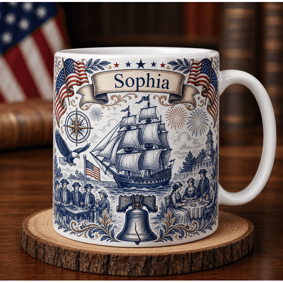 Commemorative Mug 2D Printed 3D Effect America 250 Collector Gift