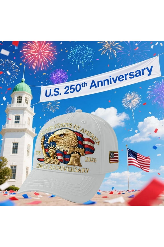 Commemorative US 250th Anniversary Patriotic Baseball Cap Adjustable Bald Eagle Print Stylish National Pride Hat for Men Women Red White Blue Gift Stylish Finds for Less
