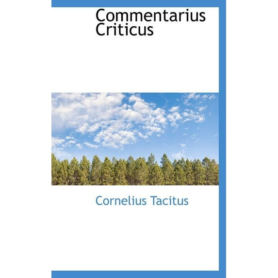 Commentarius Criticus (Hardcover)