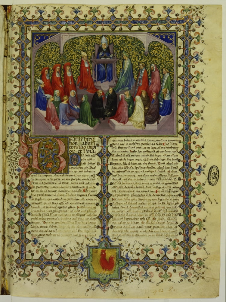 Commentary On The Psalms St Augustine On A Pulpit Canvas Art - (18 x 24)