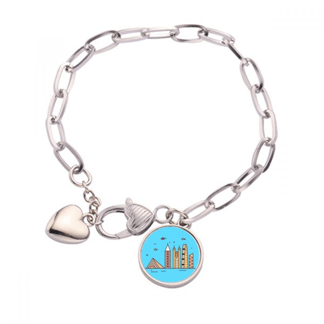 Commerce City Central Animation Heart Chain Bracelet Jewelry Charm
