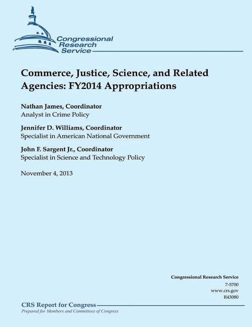 Commerce, Justice, Science, and Related Agencies : Fy2014 Appropriations