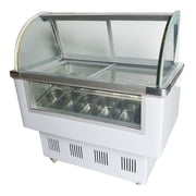 Commercial 12 Pan Hard Ice Cream Showcase Gelato Refrigerator Display Cabinet 220V