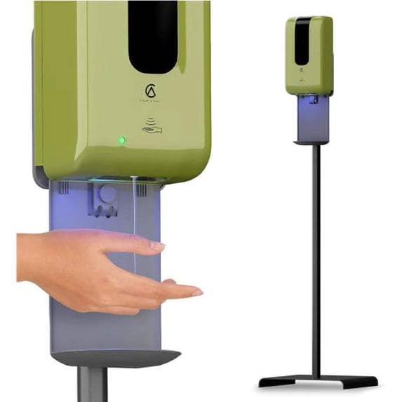 Commercial 1200ml Automatic Hand Sanitizer Dispenser Stand Drip Catcher