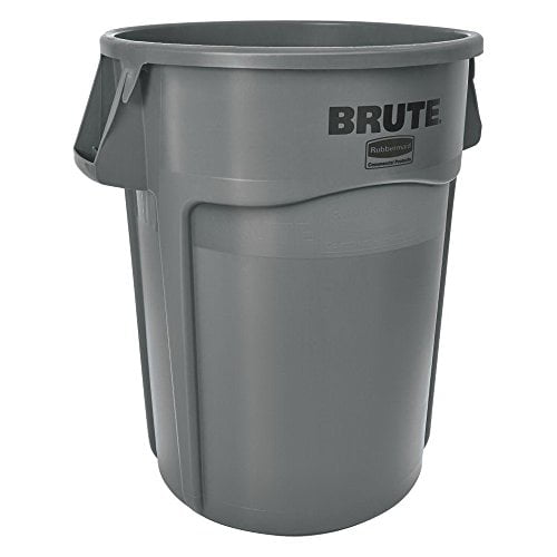 Commercial 264360Gy Brute Vented Trash Receptacle Round 44 Gal Gray