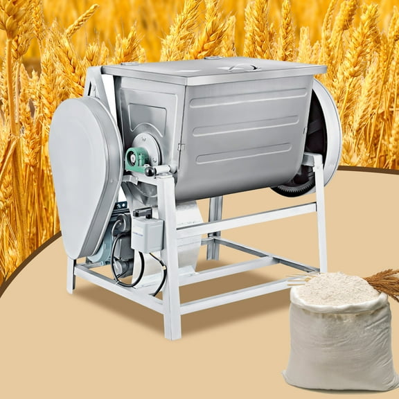 Commercial 30-Quart Flour Mixing Machine 1500W Powerful Motor, Stainless Steel Bowl, Forward & Reverse Mixing, Durable Cast Iron Frame for Bakery & Restaurant